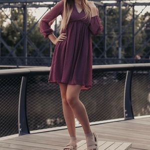 Listicle Mauve Dress XS (fits like a small) worn once